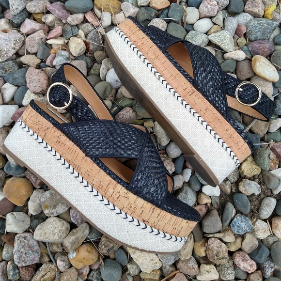 ZARA TRAFALUC X strap flatform sandals 40 9.5 (N5) - Picture 2 of 8